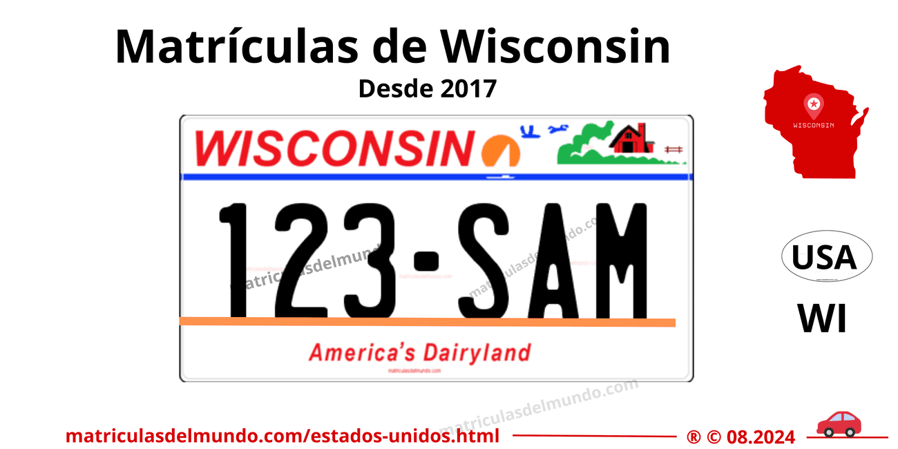 Car license plate from Wisconsin