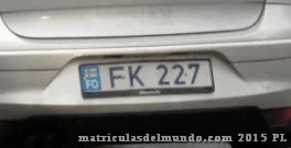 Matrícula de coche de Islas Feroe actual con código FO