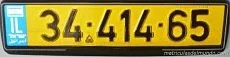 Image of an example plate from Israel