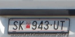 Matrícula de coche de Macedonia del Norte actual con código NMK