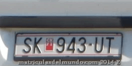 Matrícula de coche de Macedonia del Norte actual con código MK / NMK