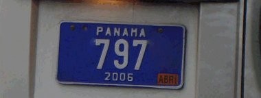 Image of an example plate from Panama