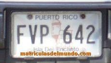 Matrícula de coche de Puerto Rico actual con código PRI