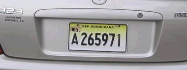 Matrícula de coche de República Dominicana