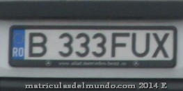 Image of an example plate from Romania