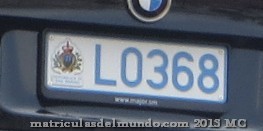 Matrícula de coche de San Marino actual con código RSM