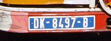Car license plate from Senegal