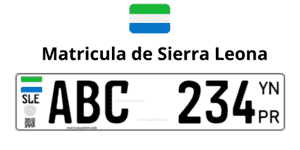 Matrícula de coche de Sierra Leona actual con código WAL