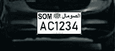 Matrícula de coche de Somalia