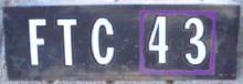 Matrícula de coche de Tuvalu actual con código TUV