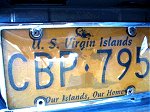 Matrícula de coche de Islas Vírgenes Estadounidenses actual con código USA
