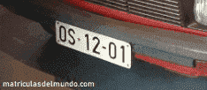 Matrícula de coche de Yugoslavia actual con código YU
