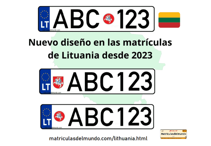 Nuevas matrículas de Lituania con escudo