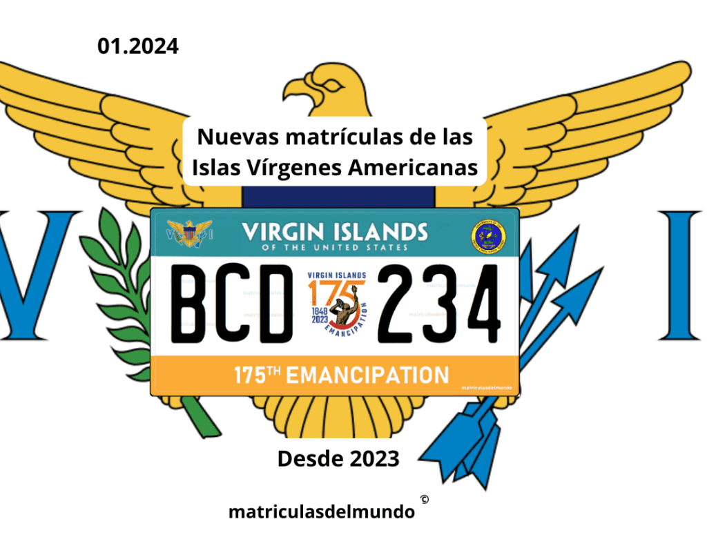 New design for the license plates of the American Virgin Islands
