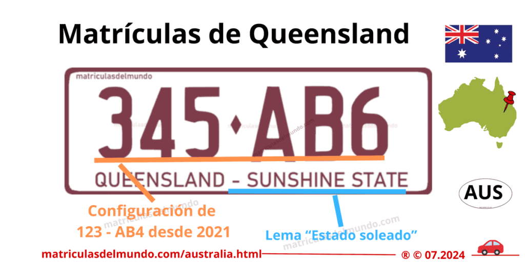Funcionamiento de las matrículas de coche de Queensland