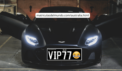 Coche con matrícula de emoji de Queensland
