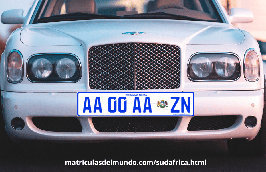 Coche de lujo con matrícula de Kwazulu-Natal desde 2024