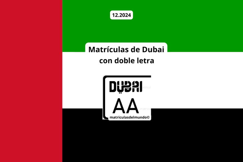 Doble letra en las nuevas matrículas de Dubai