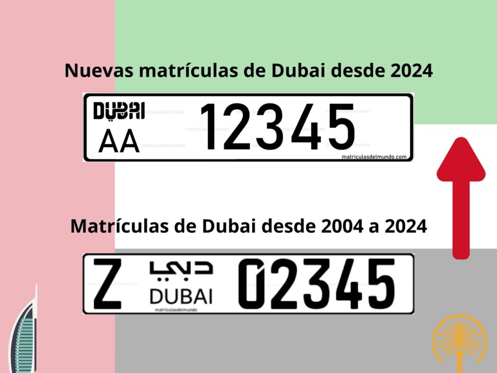 Nuevas matrículas de Dubai con doble letra al principio