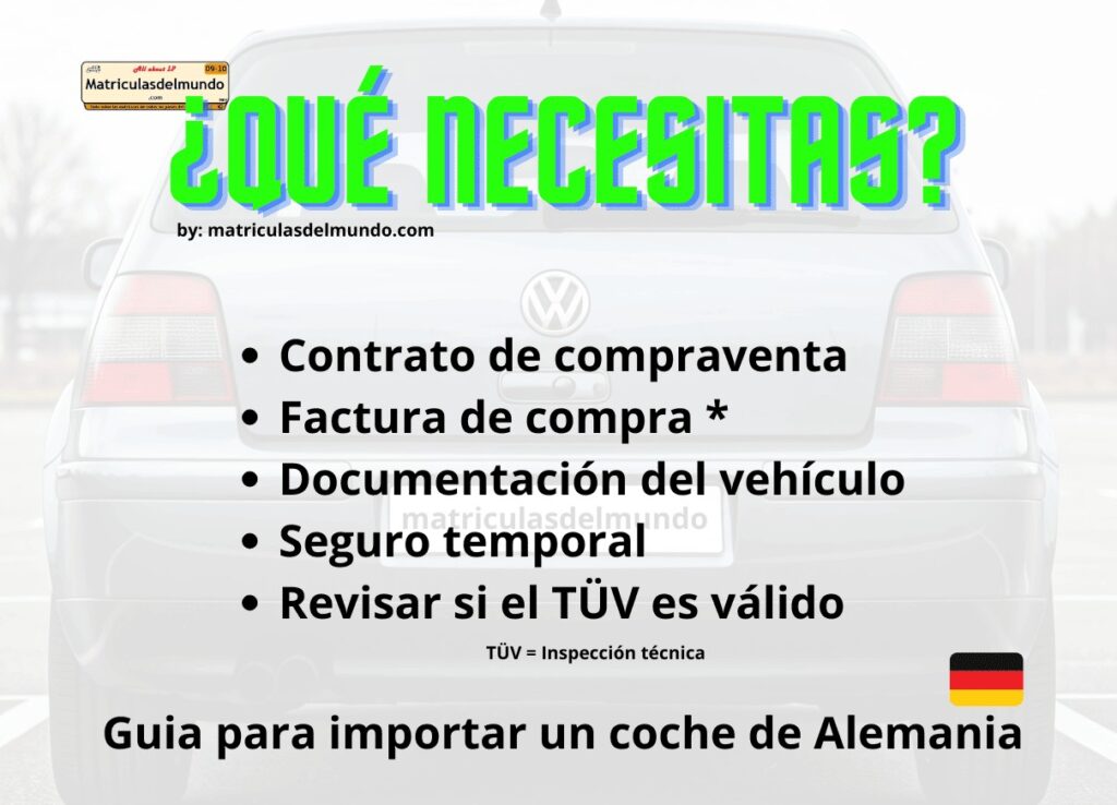 Pasos detallados para importar un coche de Alemania modo guia