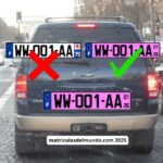 Nuevo sistema de matrículas provisionales francés rosa