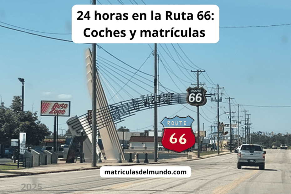 Cartel de entrada a Tulsa en una señal de la Ruta 66