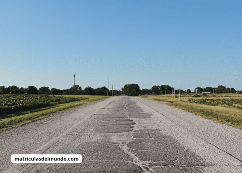 Asfalto original de la Ruta 66 original