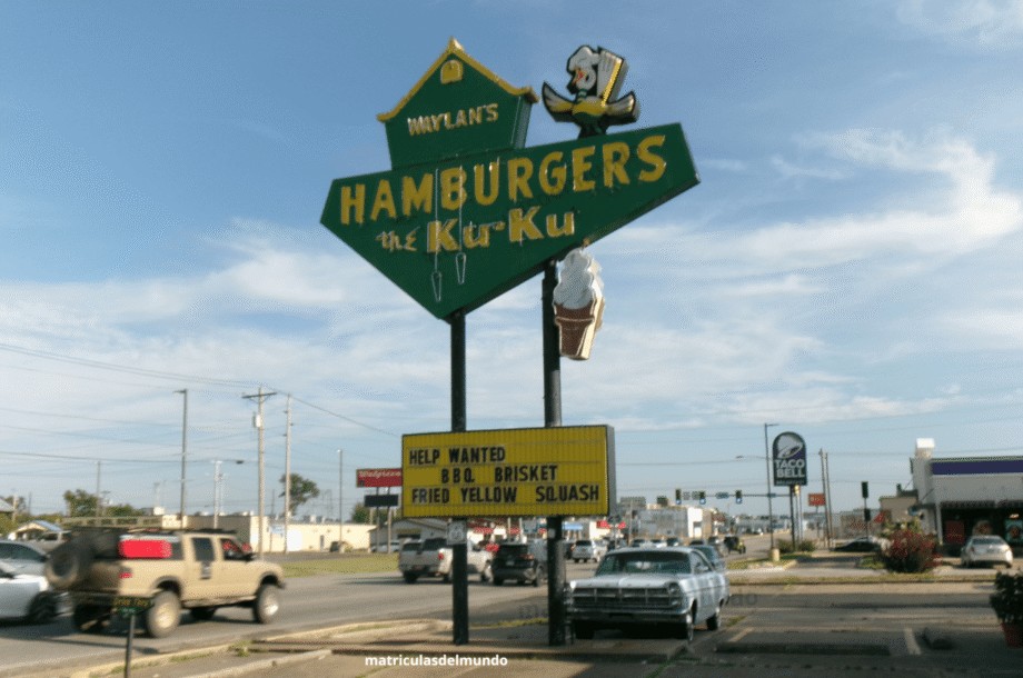 Cartel de restaurante Ku-Ku en Miami, Oklahoma