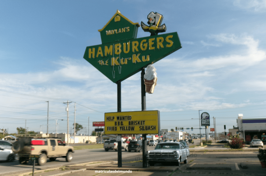 Cartel de restaurante Ku-Ku en Miami, Oklahoma