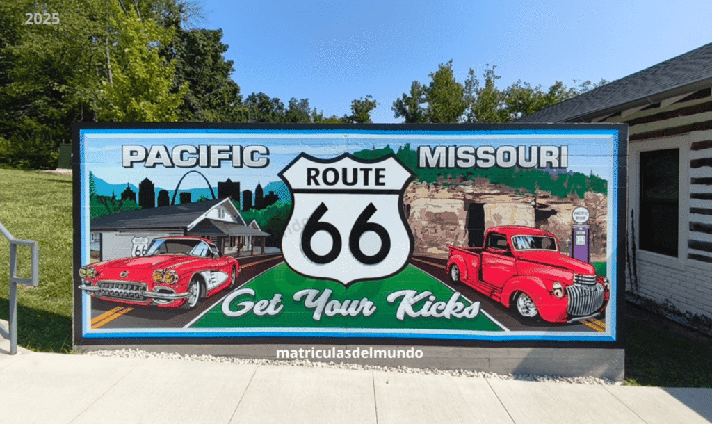 Mural de la ciudad de Pacific en Missouri en la Ruta 66