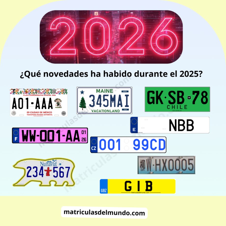 Ejemplos de imágenes sobre nuevas matrículas de coches durante el 2025