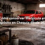 Skoda Felicia rojo en un garaje privado sin matrícula