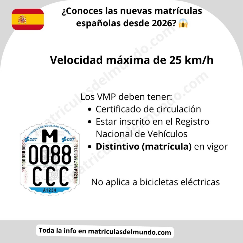 Etiqueta de patinete eléctrico y todos los detalles