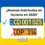 Nueva matrícula diplomática de Ucrania en color oliva, diseño actualizado en 2026
